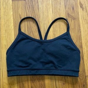 Black Lululemon Flow Y Sports Bra
